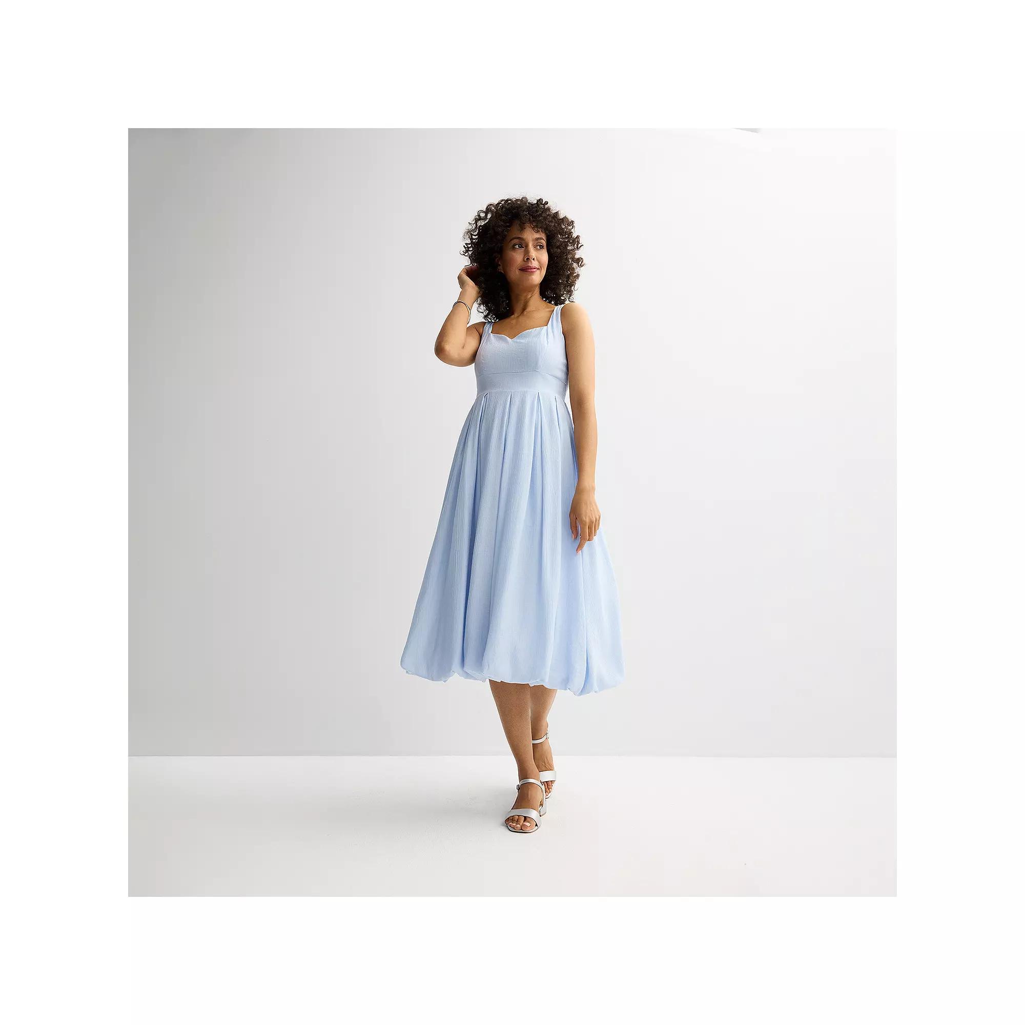 Women's Maison Tara Sweetheart Bubble Hem Midi Dress, Size: 6, Powder Blue Product Image