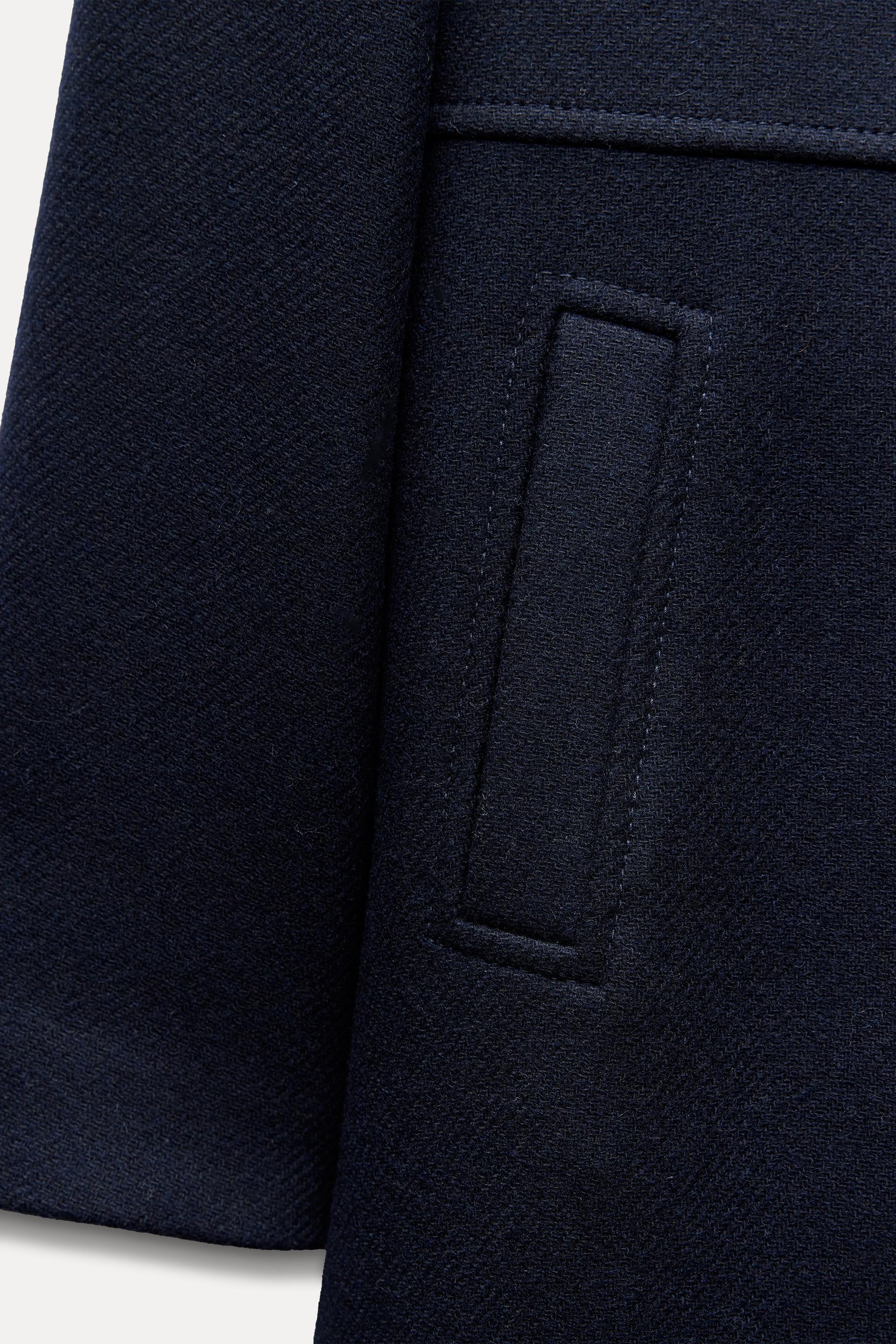 DOUBLE BREASTED WOOL BLEND COAT Product Image