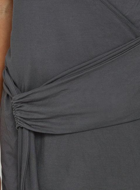 Apola Halter Plunge Mini Dress Slate Product Image