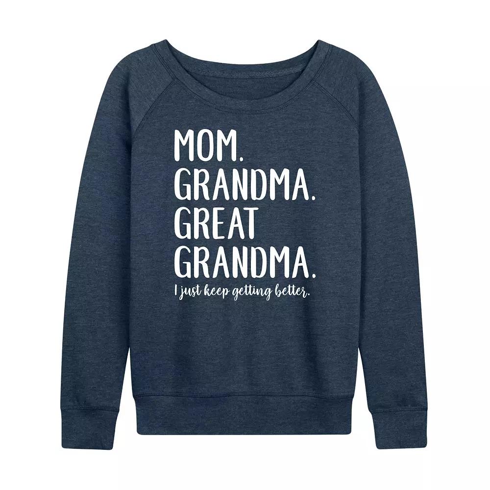 Women's Mom Grandma Great Grandma French Terry Long Sleeve Tee,  Product Image