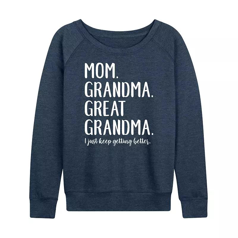 Women's Mom Grandma Great Grandma French Terry Long Sleeve Tee,  Product Image