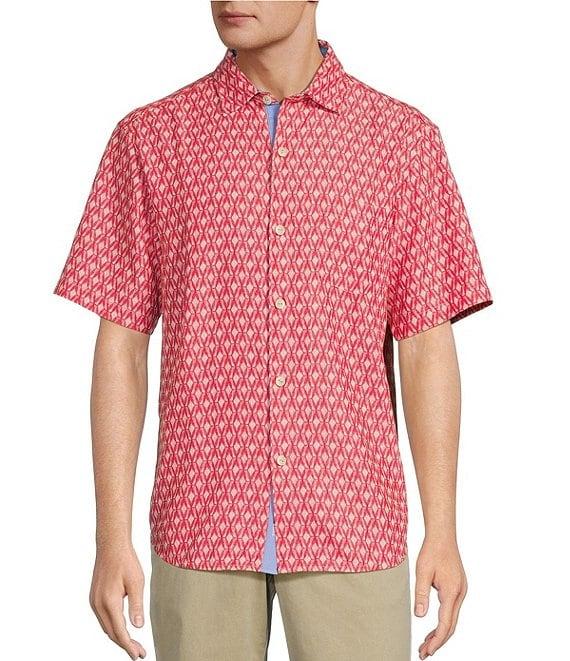 Tommy Bahama Coconut Point Dos Rios Geo Short Sleeve Woven Shirt Product Image