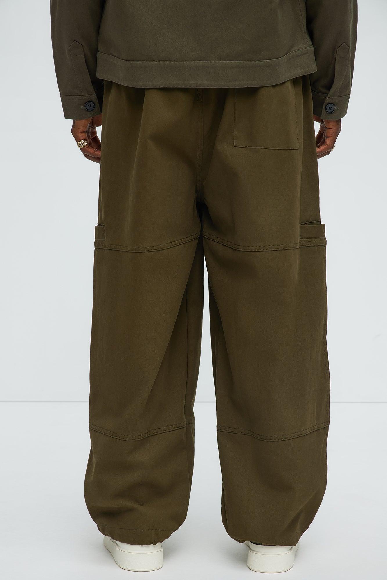 Baggy Damn Right Pants - Olive Product Image