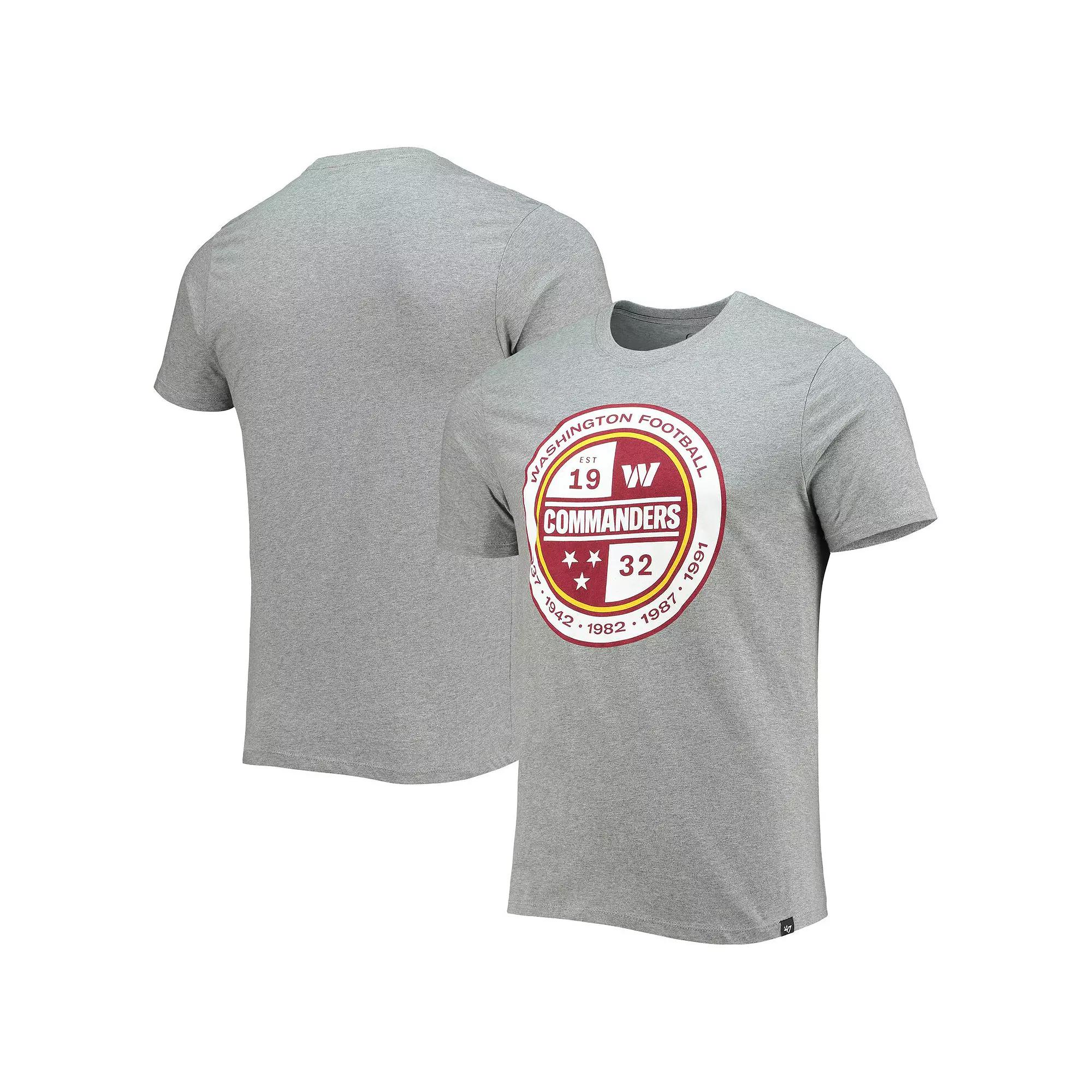 Men's '47 Gray Washington Commanders Imprint Super Rival T-Shirt,  Product Image
