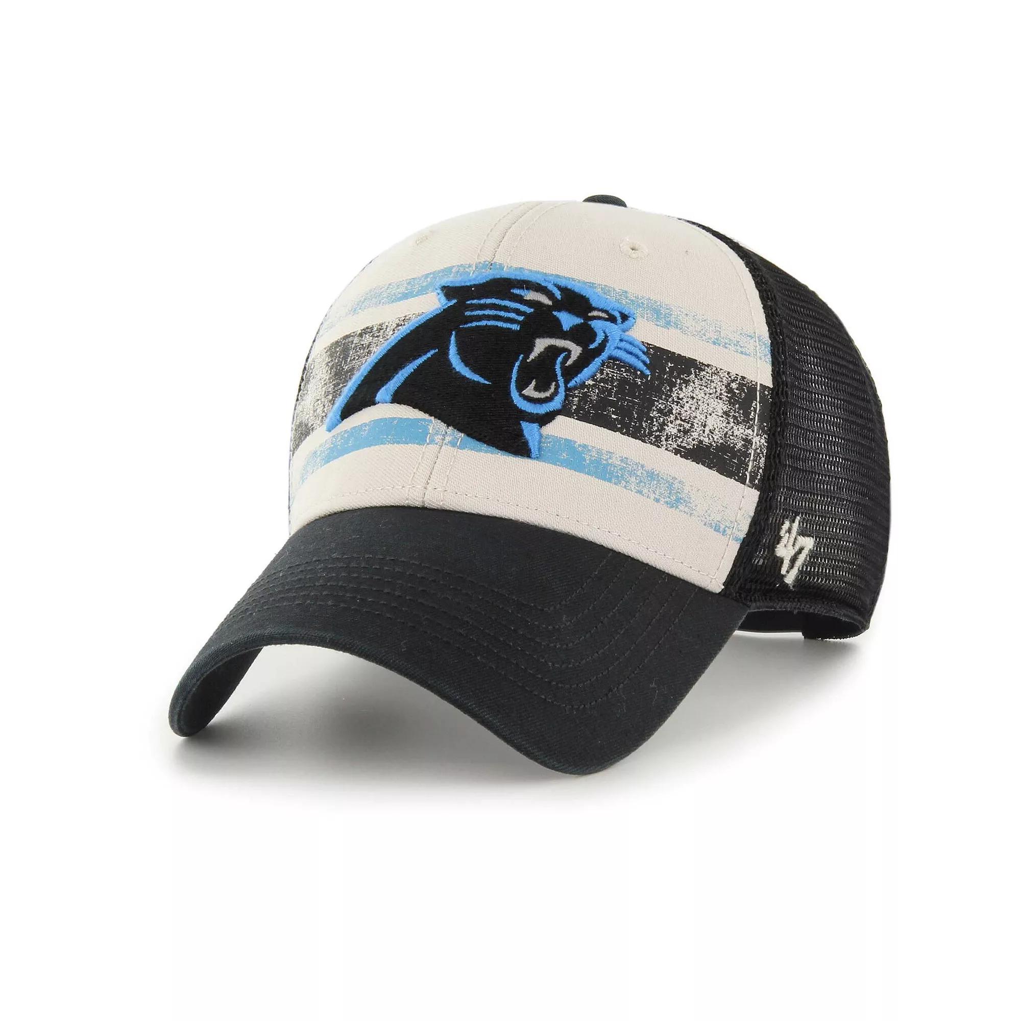 Men's '47 Cream Carolina Panthers Breakout MVP Trucker Adjustable Hat, Beige Product Image