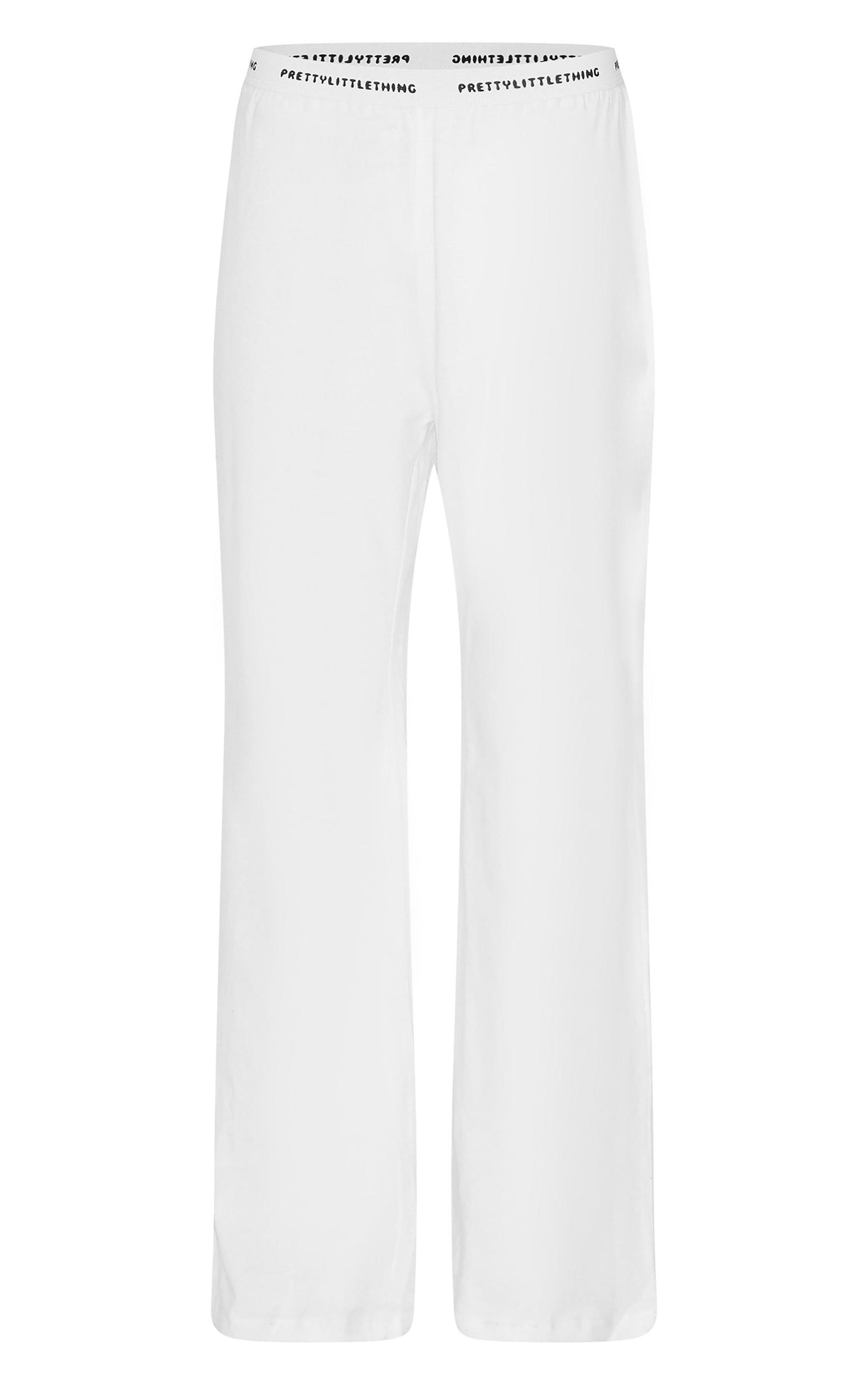 PRETTYLITTLETHING Tape Cream PJ Pant Product Image