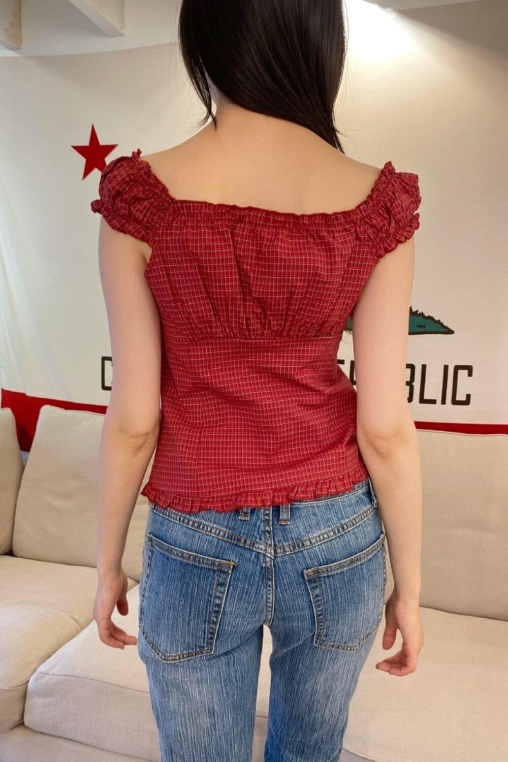Elena Plaid Top Product Image