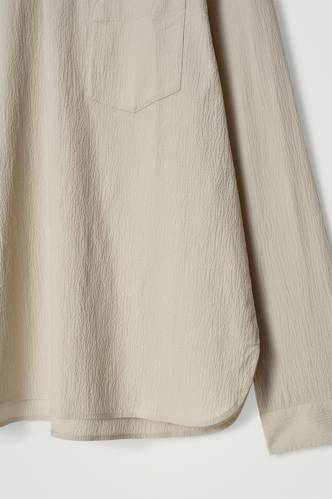 COTTON-SEERSUCKER POPOVER SHIRT Product Image