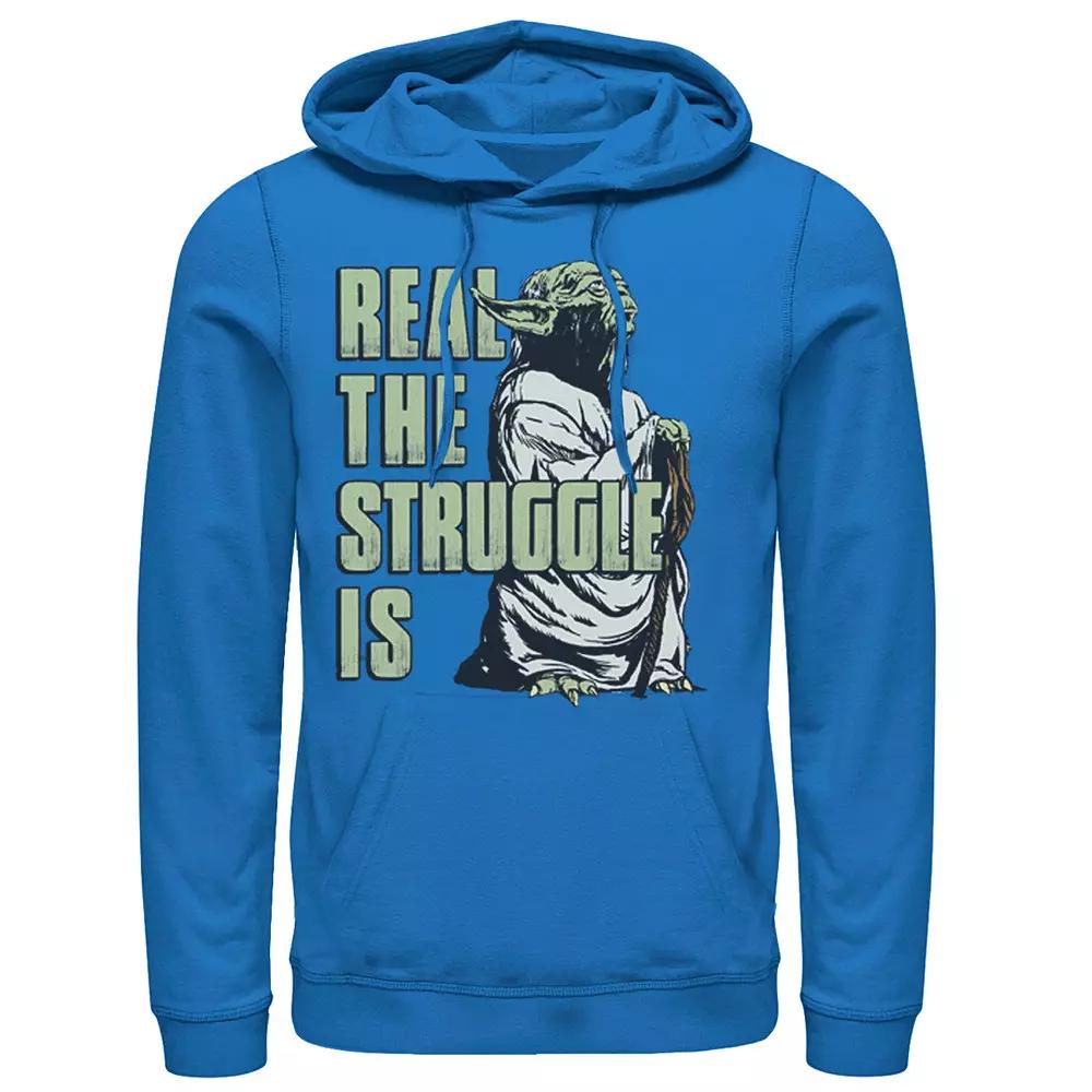 Men's Star Wars Yoda Real The Struggle Is Hoodie,  Product Image