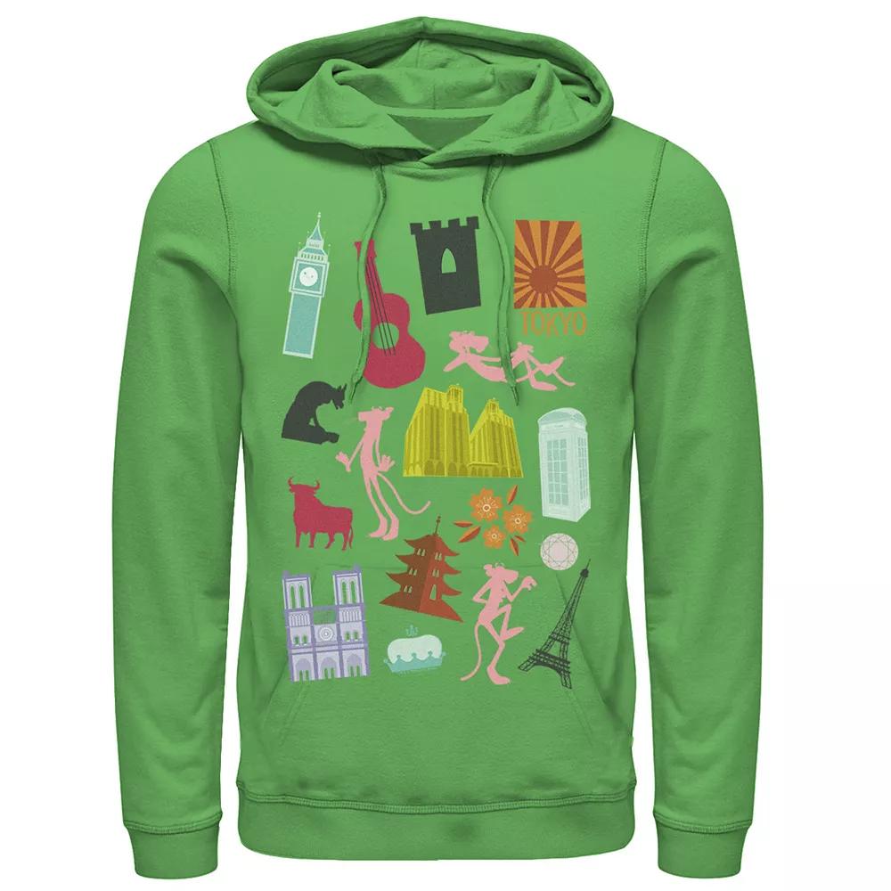 Men's Pink Panther Around The World Doodles Hoodie,  Product Image