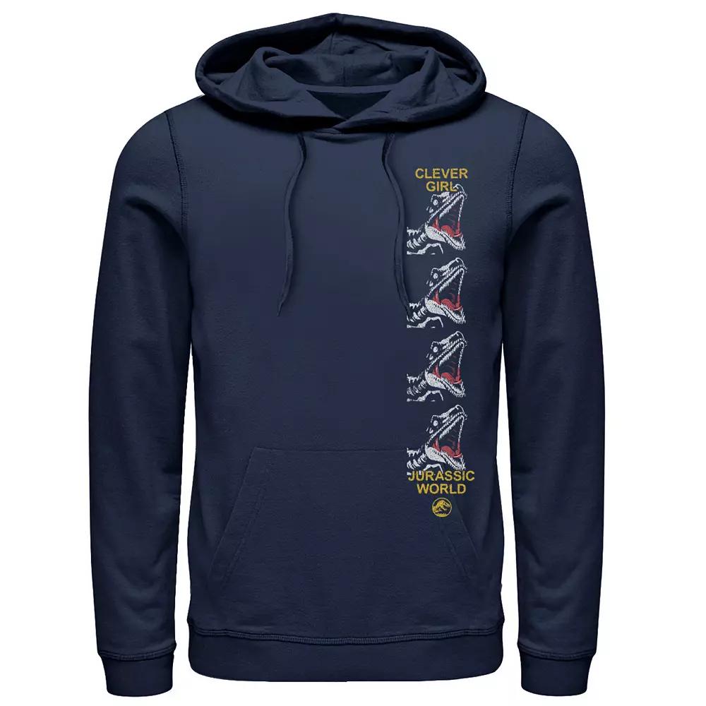 Men's Jurassic World Clever Raptor Head Side Print Hoodie,  Product Image