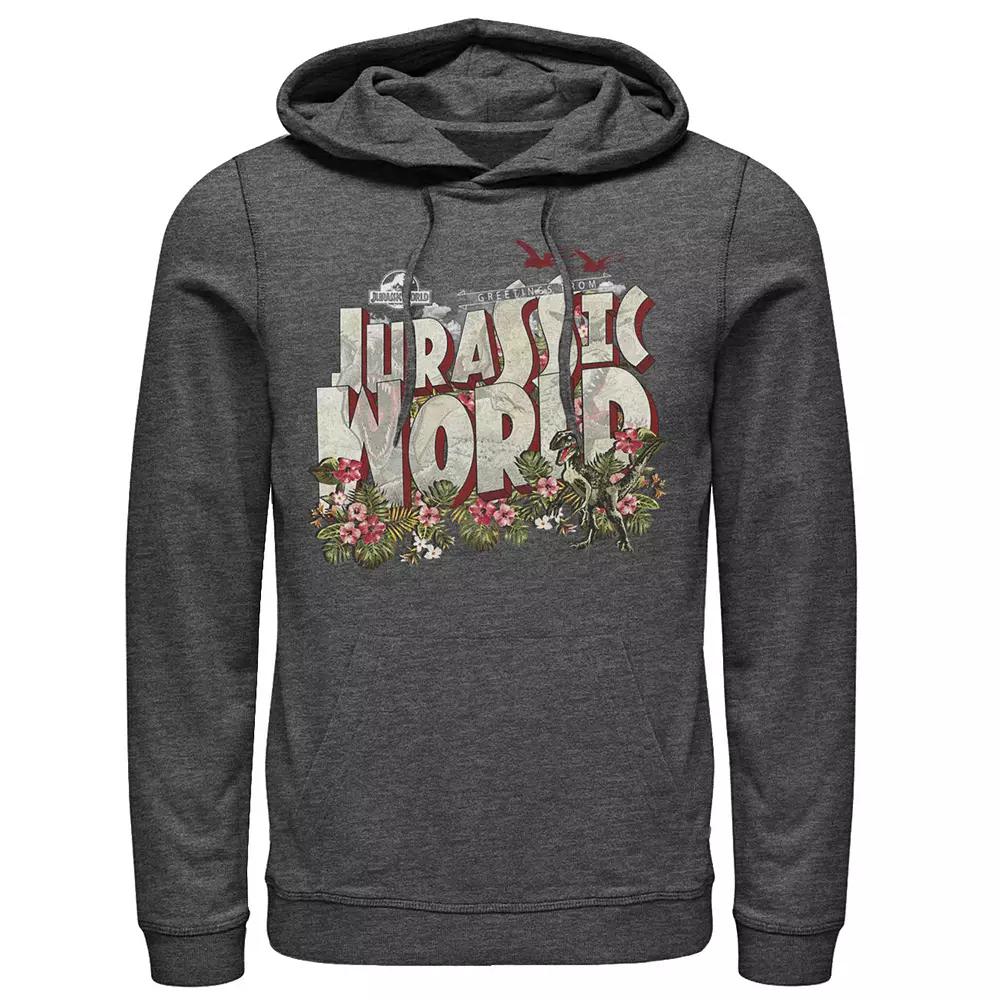 Men's Jurassic World Tropical Raptor Postcard Hoodie,  Product Image