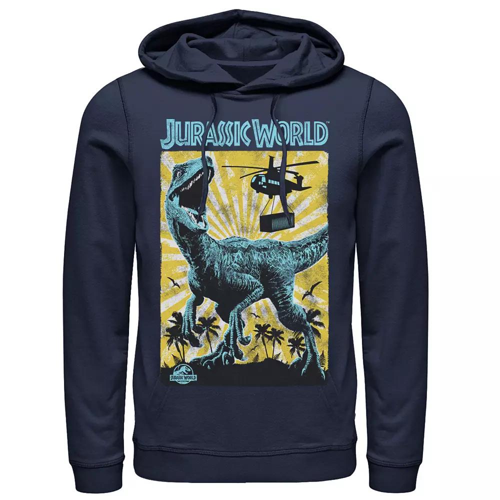 Men's Jurassic World T-Rex Color Pop Retro Poster Hoodie,  Product Image