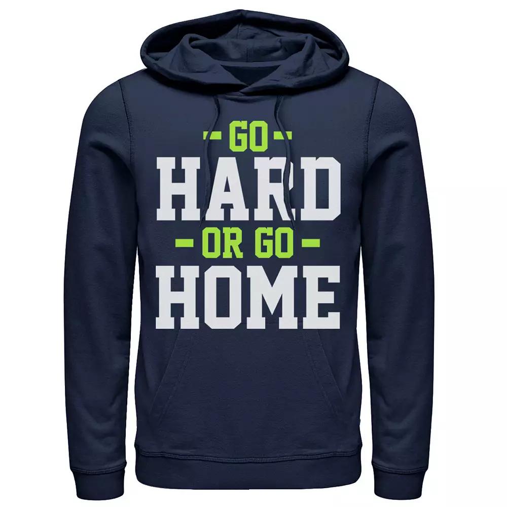 Men's Go Hard Or Go Home Sports Attitude Logo Hoodie,  Product Image