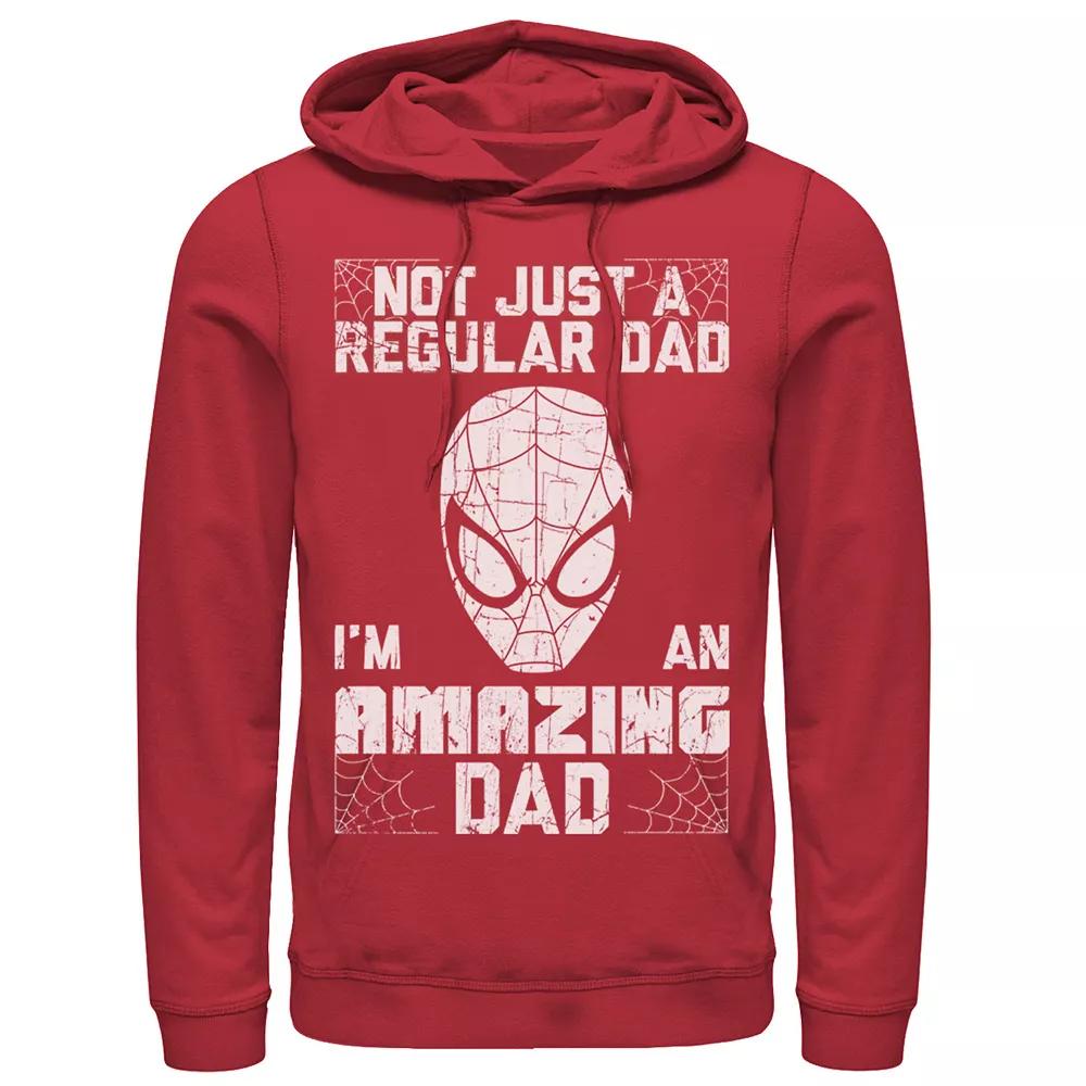 Men's Marvel Spider-Man Father's Day Not Regular Hoodie, Size: Medium, Red Product Image