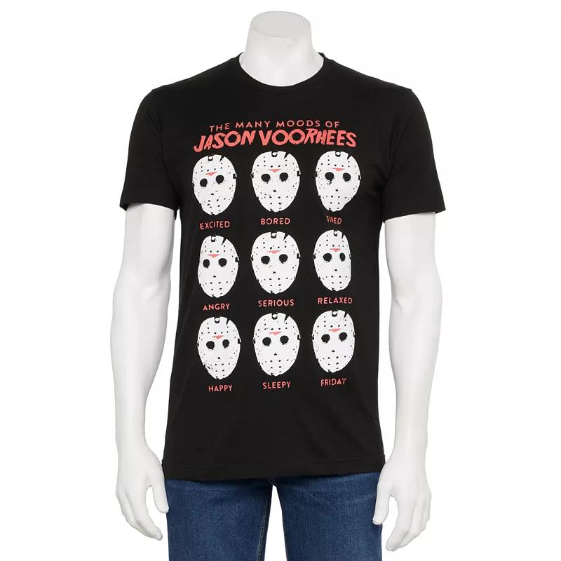Men's Friday the 13th "The Many Moods of Jason Voorhees" Tee, Size: Large, Black Product Image