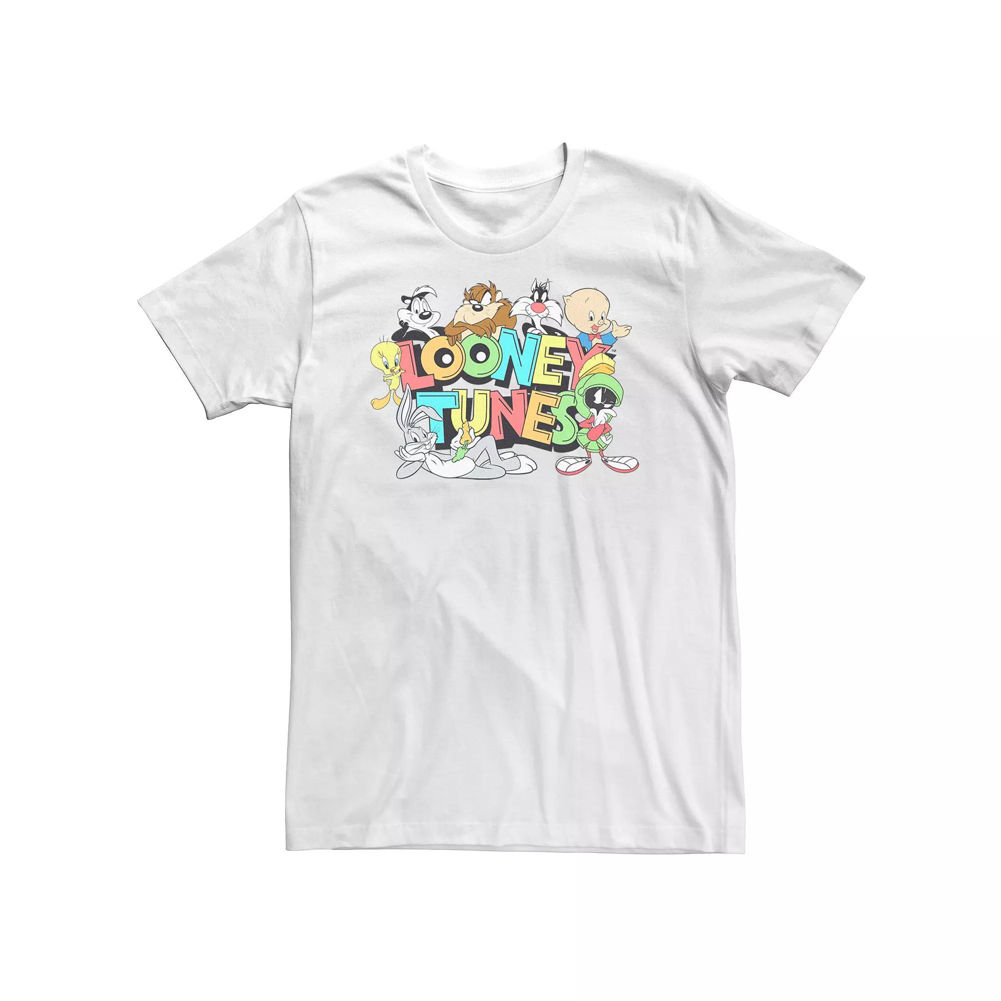Big & Tall Looney Tunes Full Cast Portrait Tee, Men's,  Product Image
