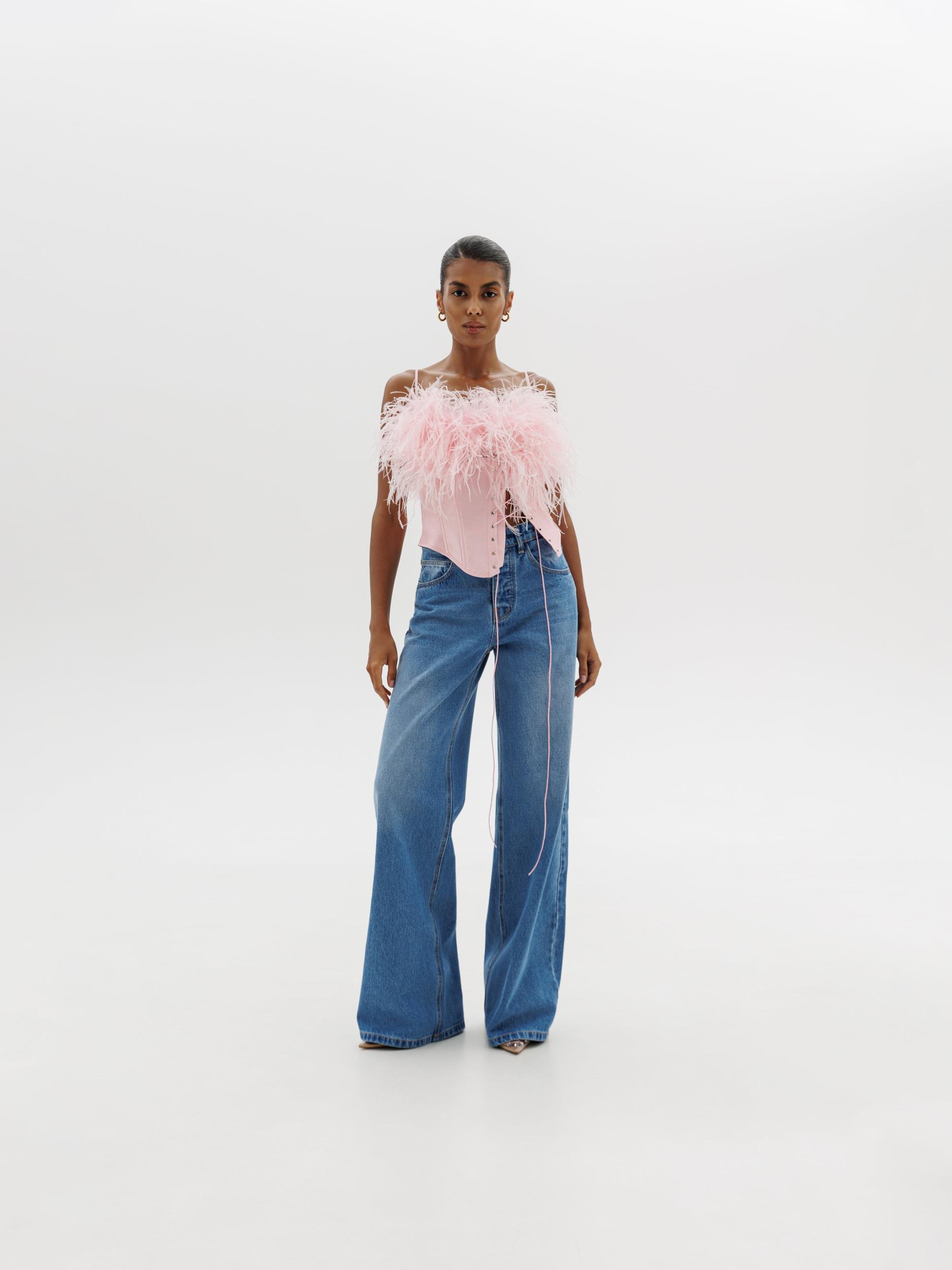 Ballroom corset in Desire Pink Product Image