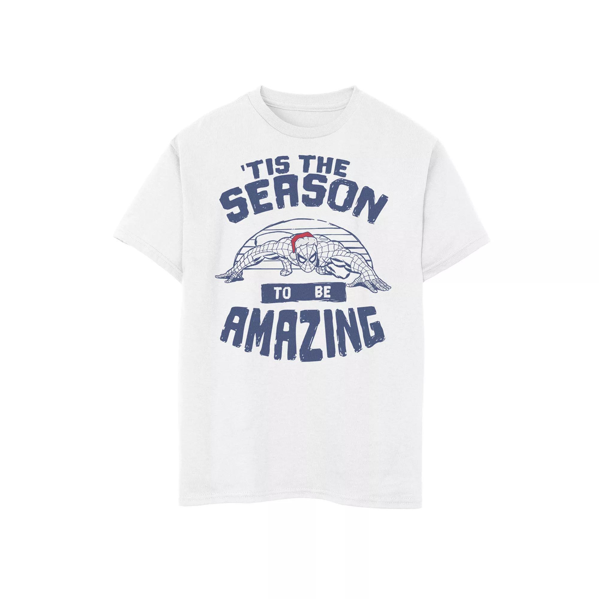 Boys 8-20 Marvel Spider-Man 'Tis The Season To Be Amazing Christmas Graphic Tee, Boy's,  Product Image