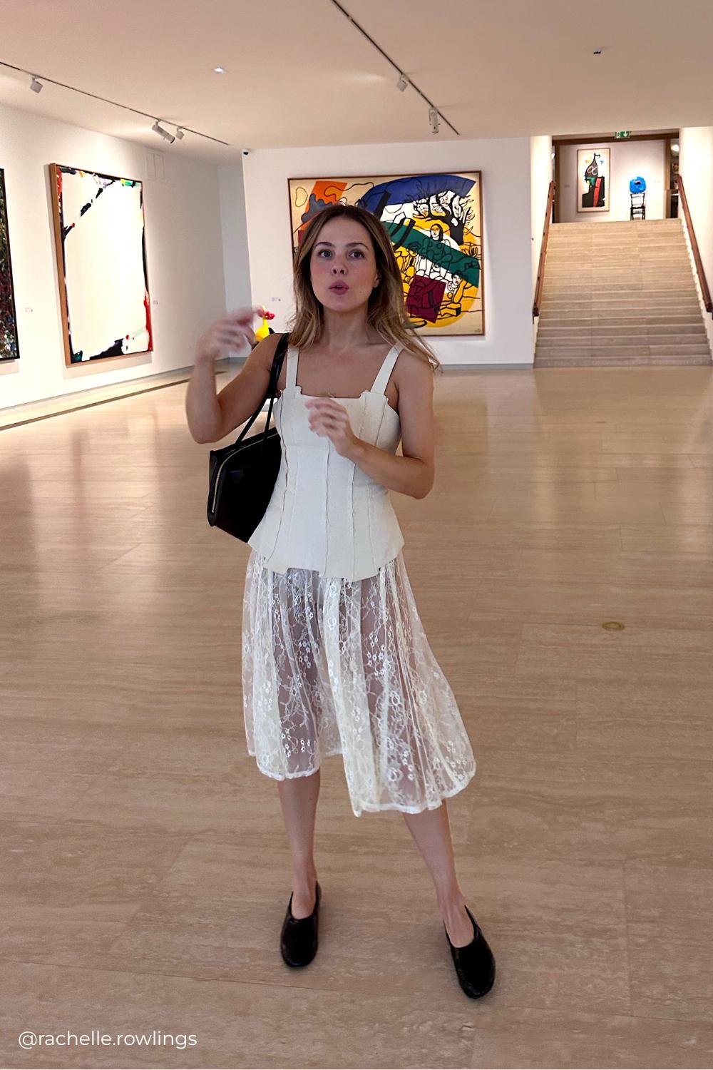 Dorit Lace Midi Skirt Cream Product Image