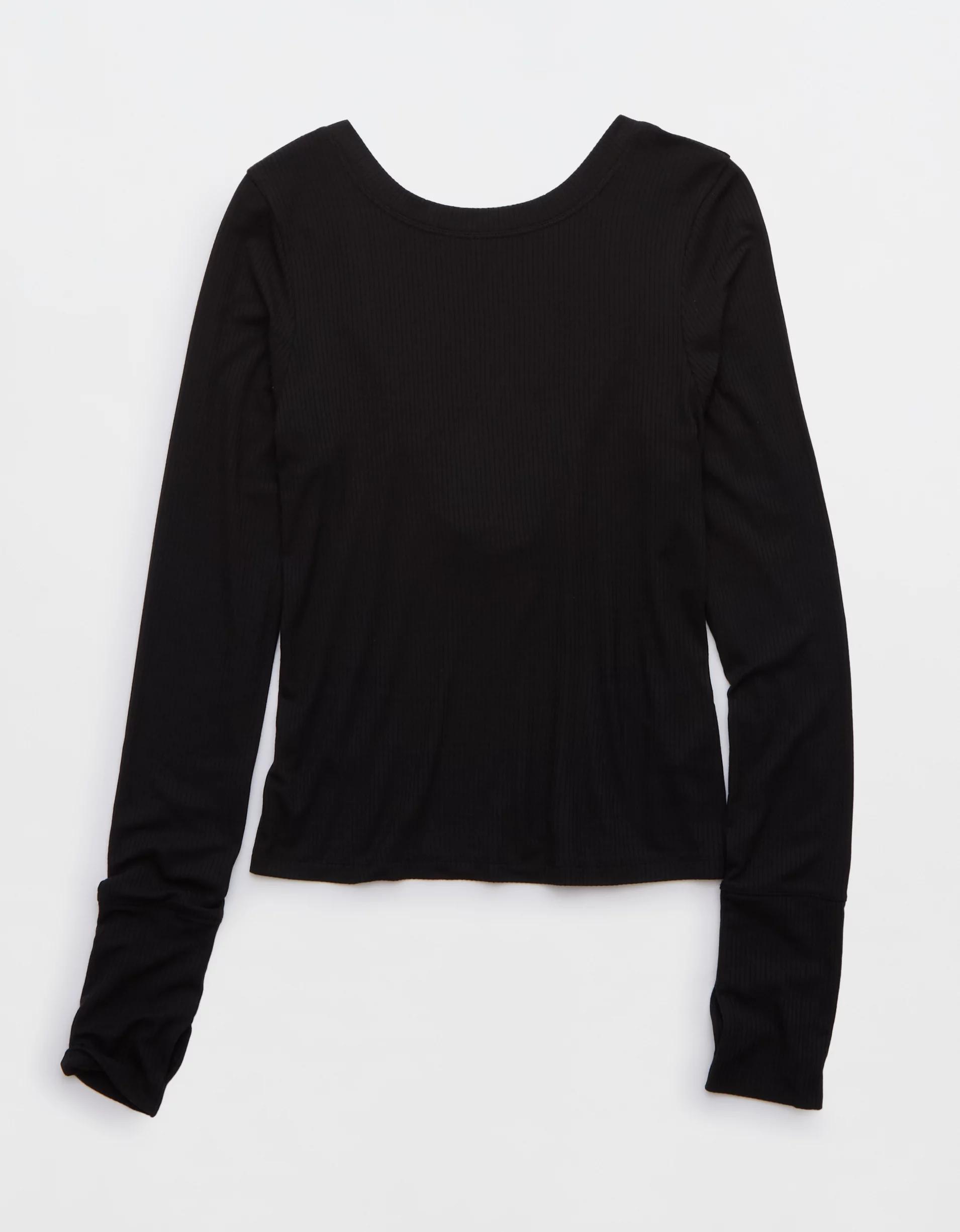 OFFLINE By Aerie Thumbs Up Ribbed Scoop Back T-Shirt Product Image