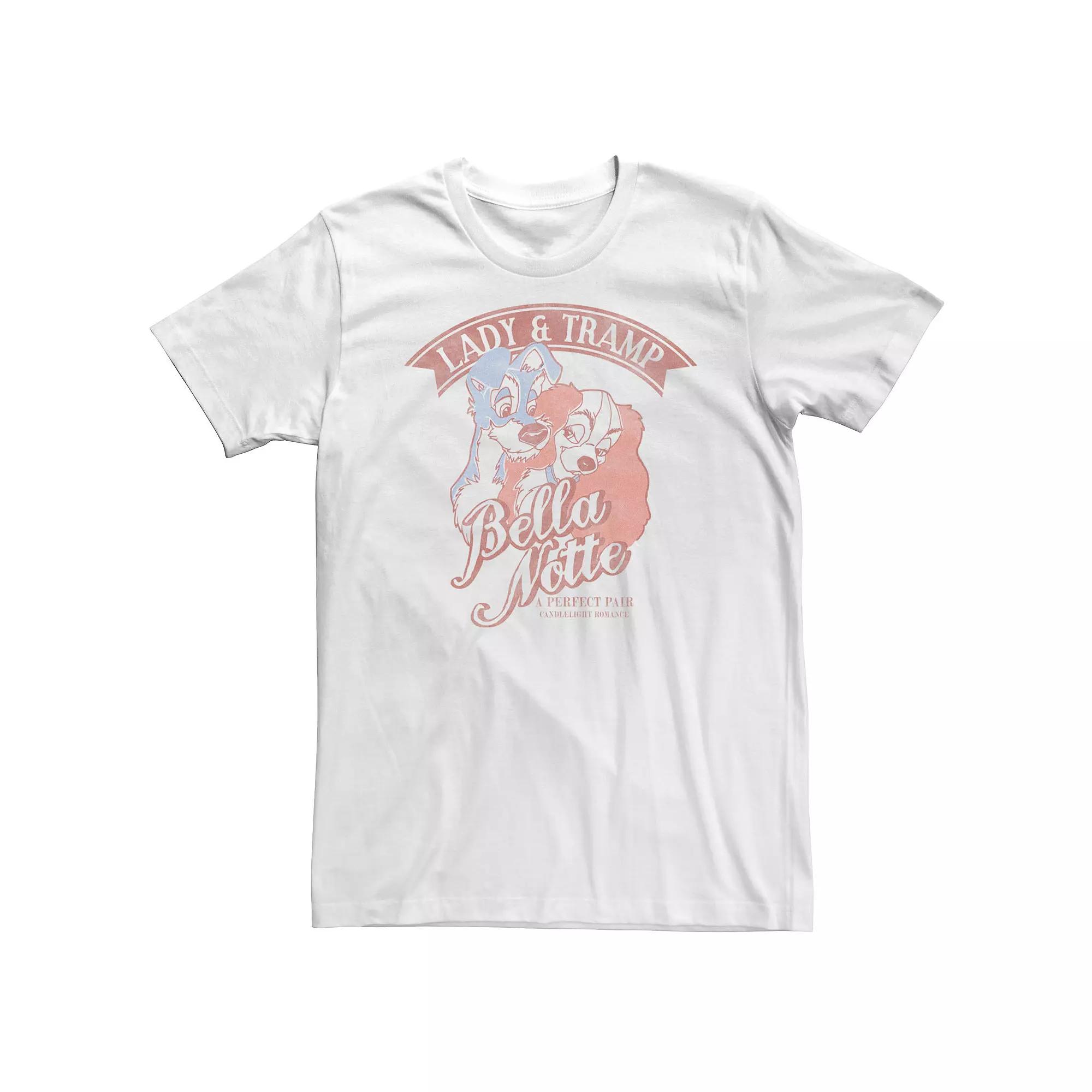 Big & Tall Disney Lady & The Tramp Bella Notte Portrait Tee, Men's,  Product Image