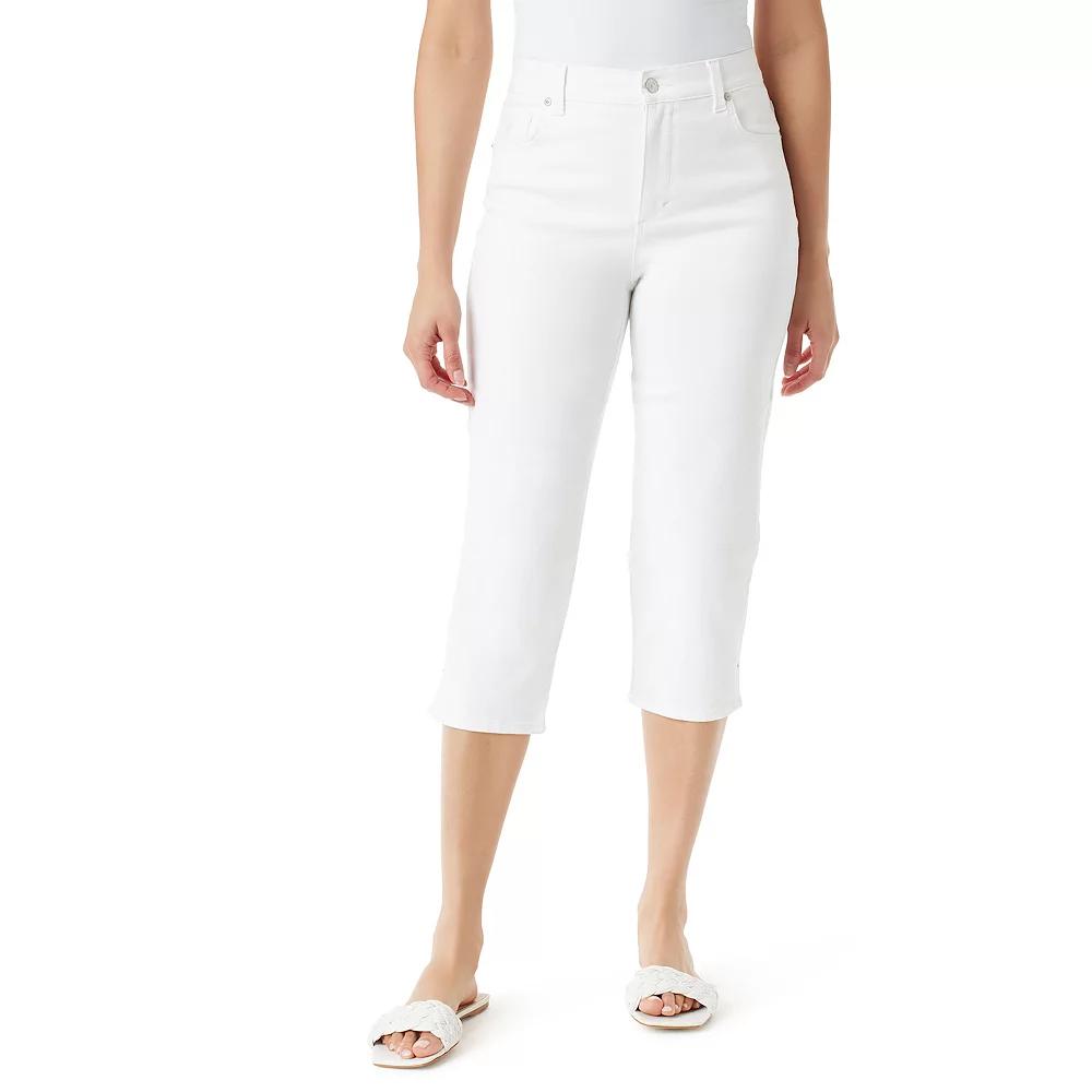 Petite Gloria Vanderbilt Amanda Stretch Straight-Fit Capri Pants, Womens Product Image