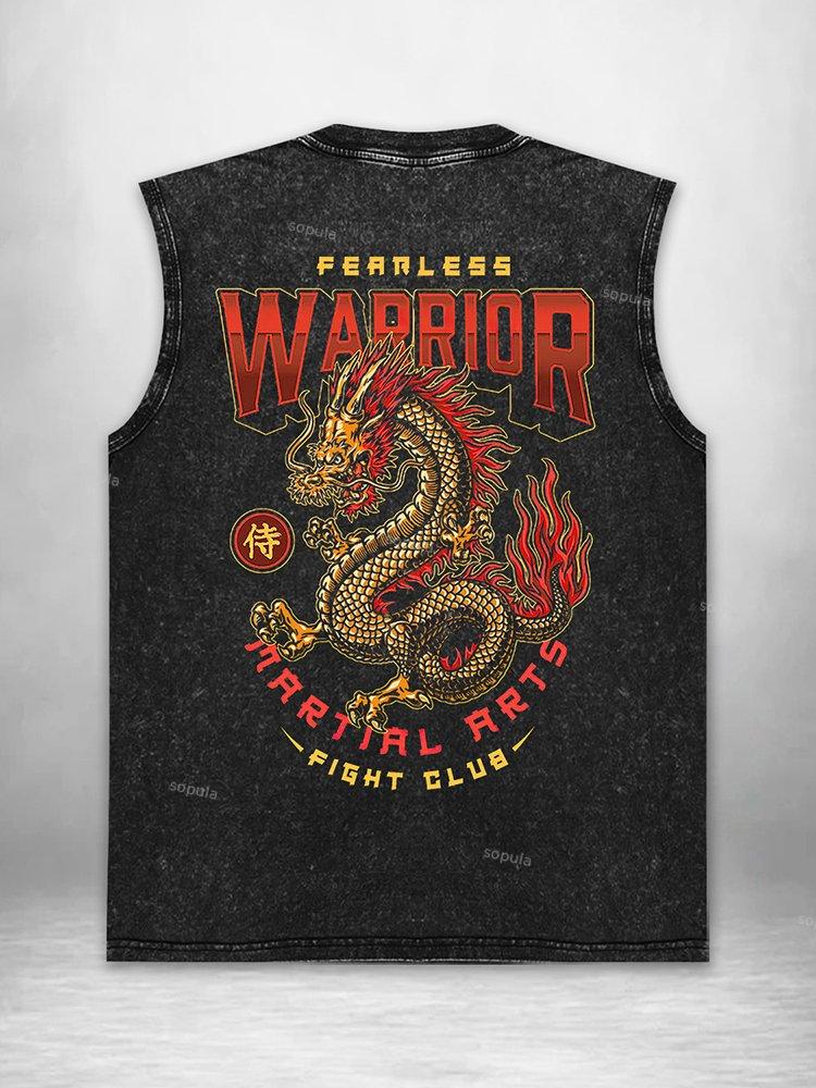 Vintage Dragon Art Graphic Acid Washed Tank Product Image