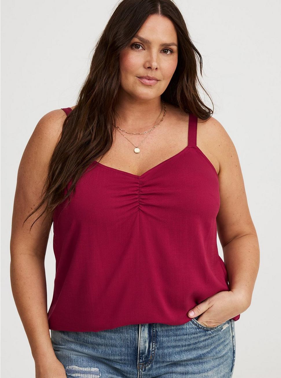 Ava Ruched V-Neck Cami Product Image