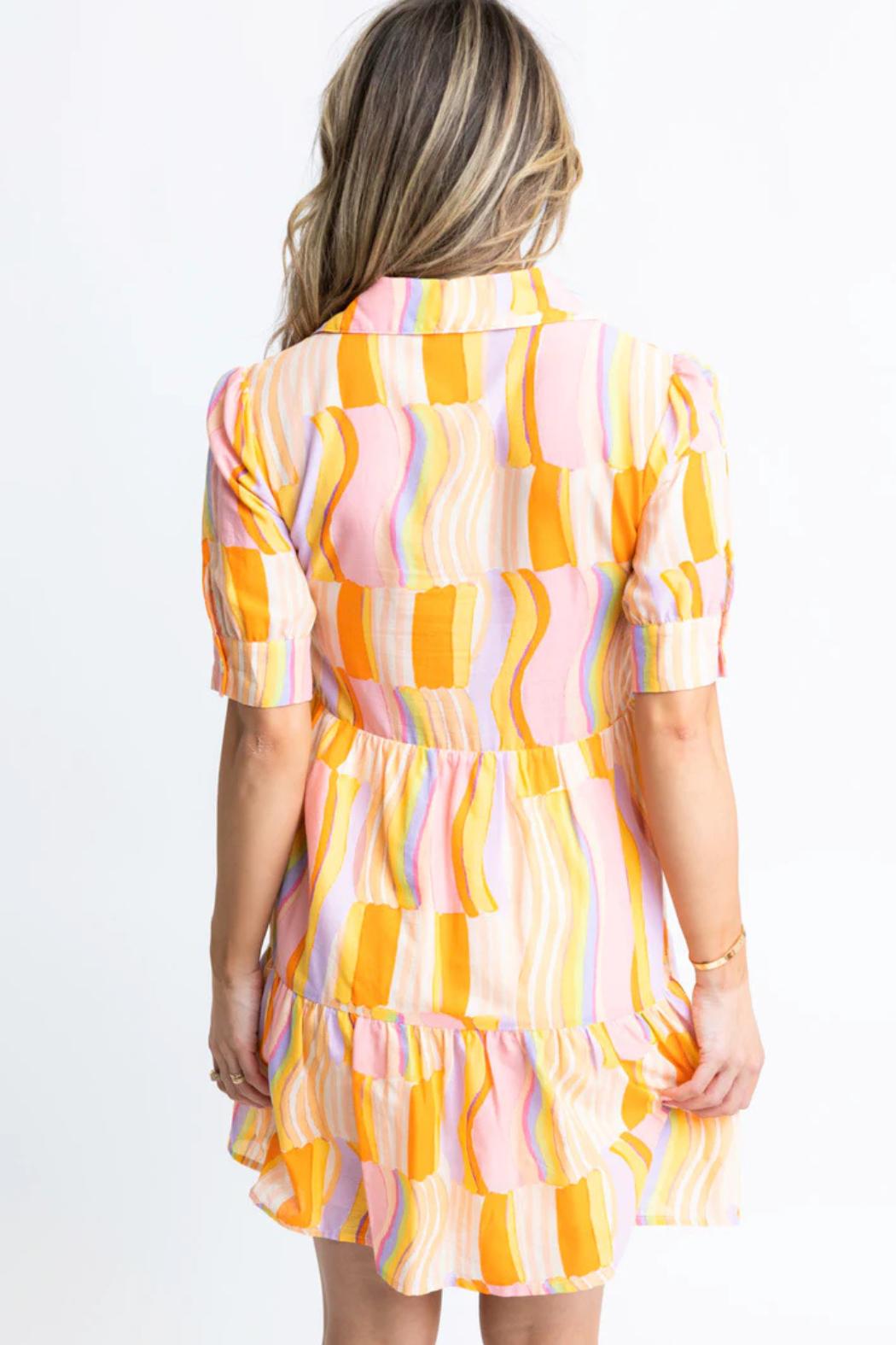 V-Neck Collared Dress Product Image