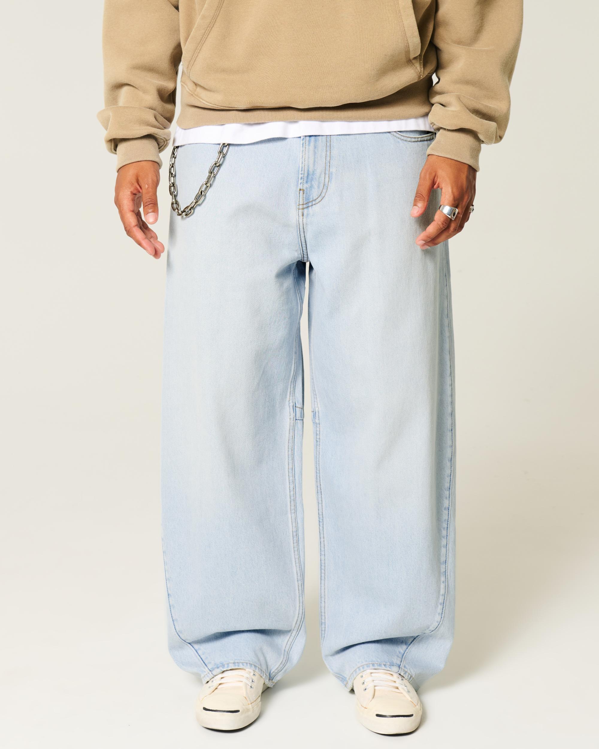 Light Wash Barrel Jeans Product Image