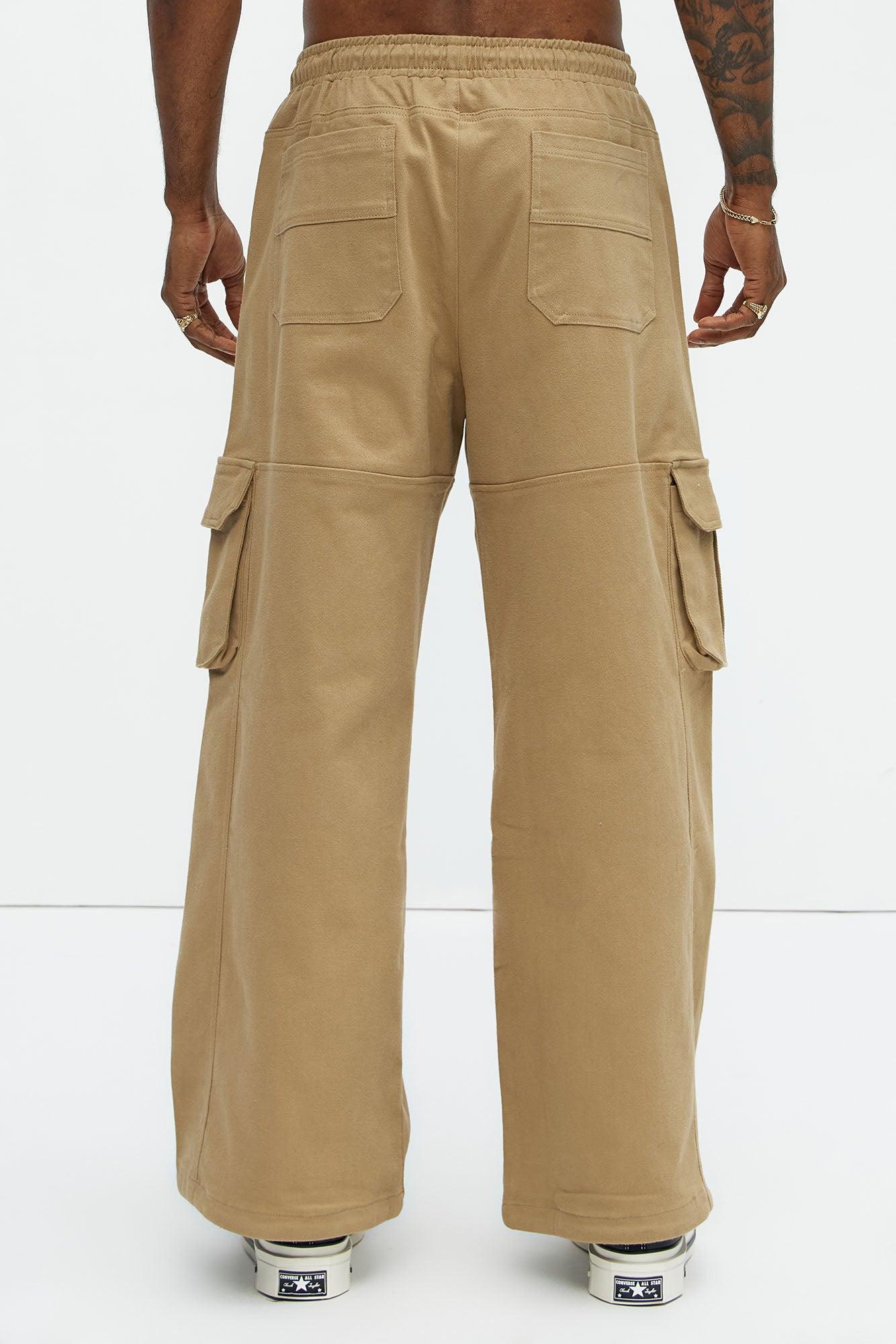 See You Now Baggy Cargo Pants - Taupe Product Image