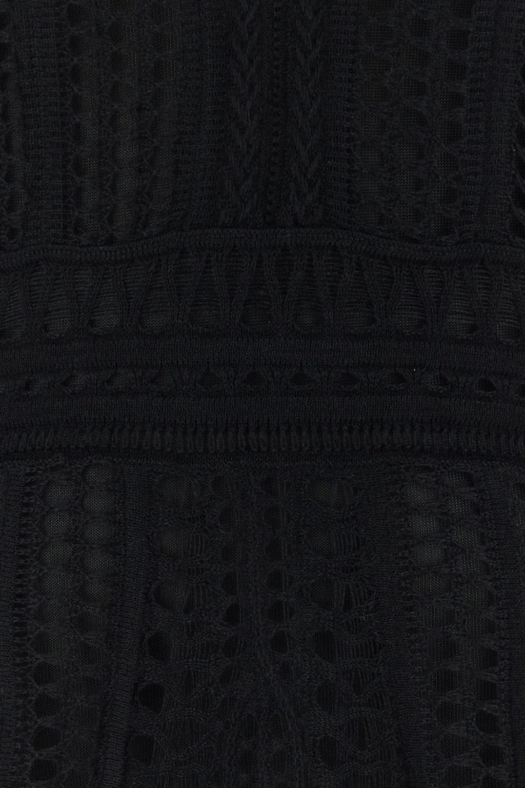 CHLOÉ Black Linen Blend Mini Dress Product Image