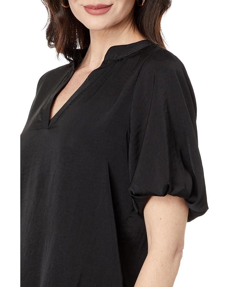 Ruffle Neck Raglan Split Seam Blouse Product Image