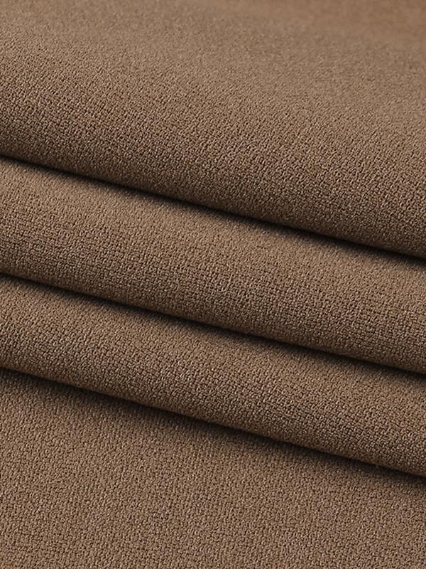 Solid Polo Neck Ruched Irregular Hem Mini Dress Product Image