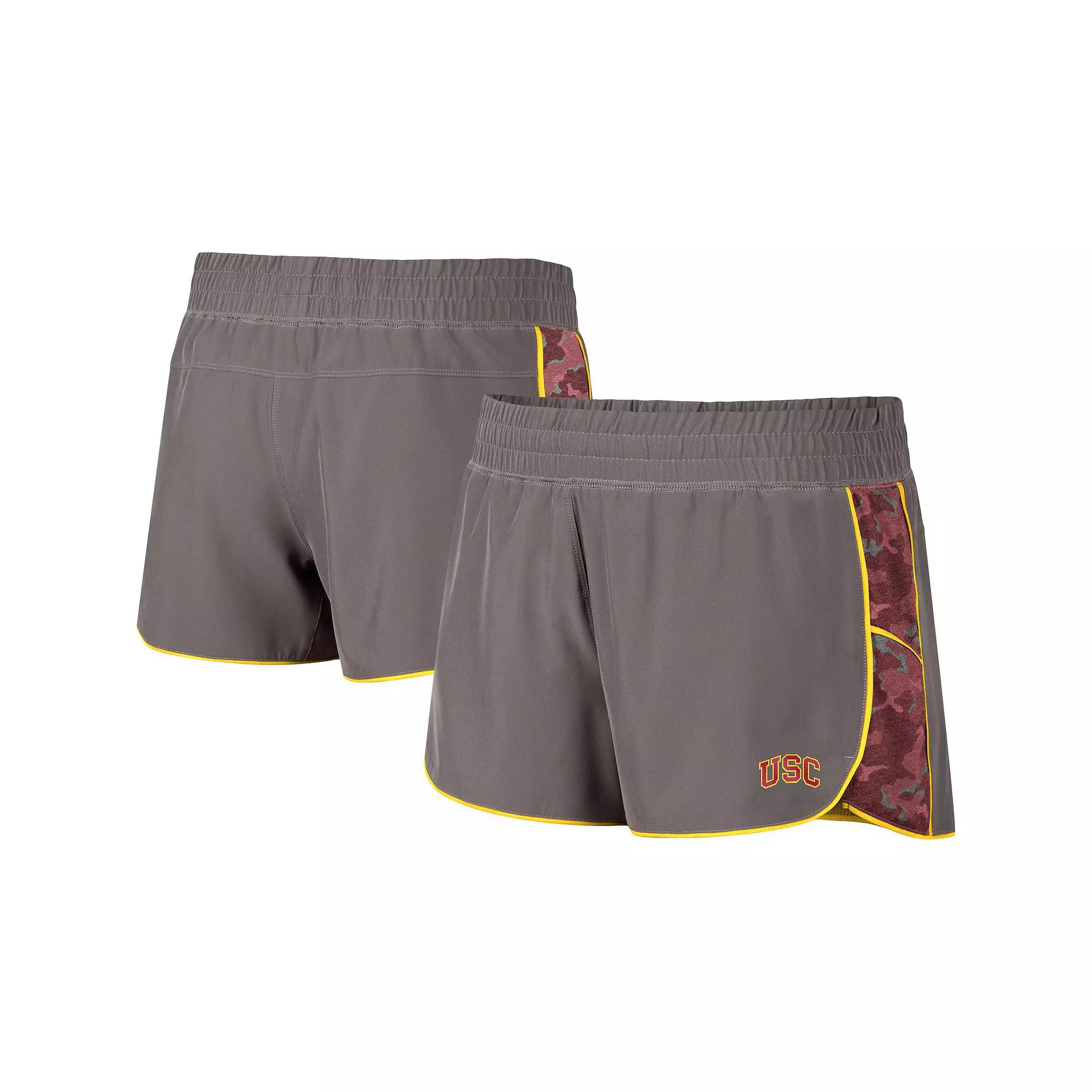 Women's Colosseum Gray/Cardinal USC Trojans Pamela Lined Shorts, Size: XL, Grey Product Image