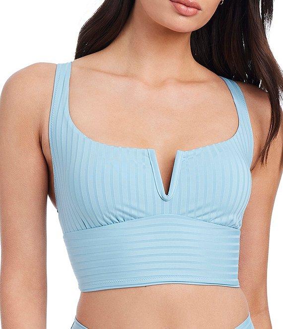 Sanctuary Refresh Texture Rib V-Waist Hipster Swim Bottom Product Image