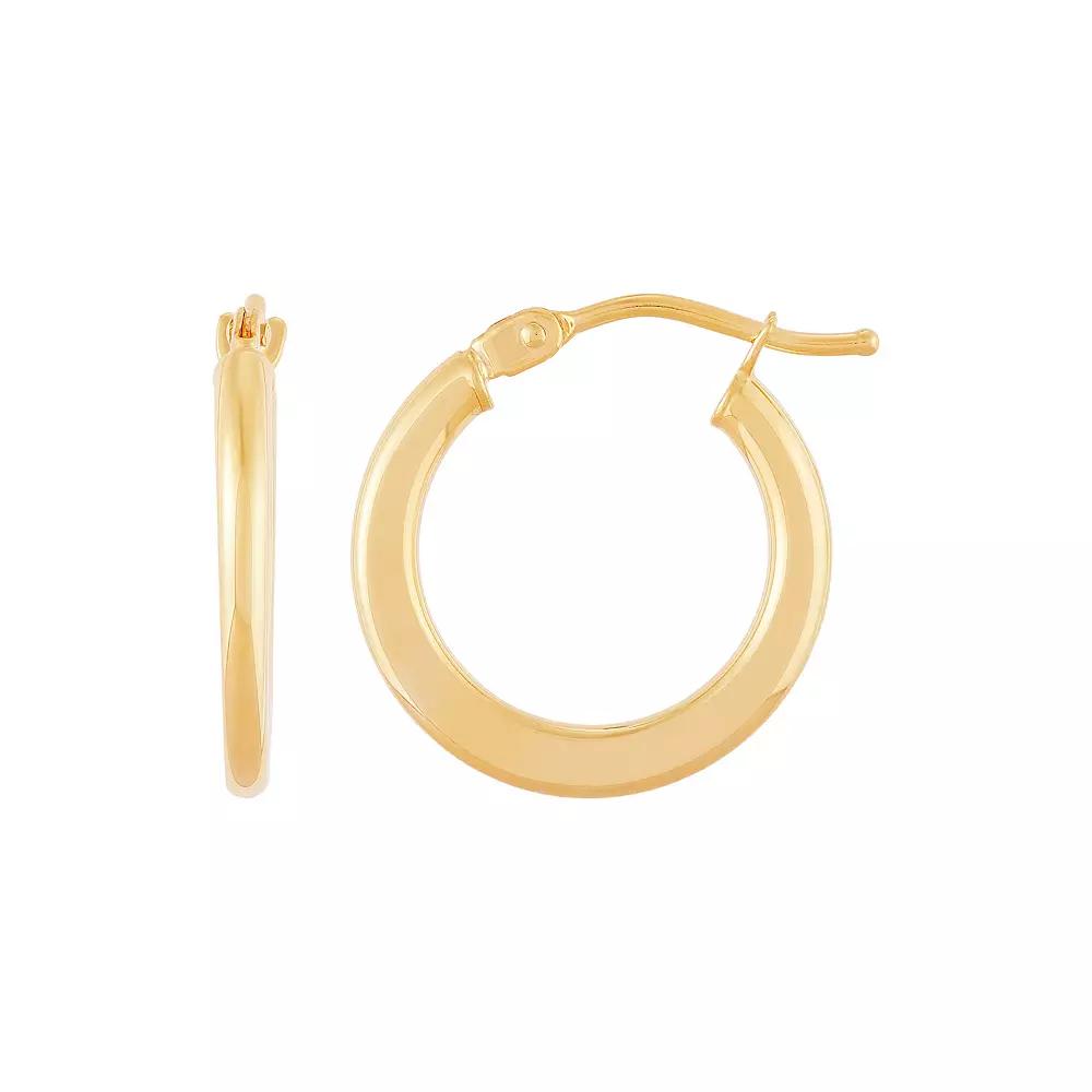 Everlasting Gold 10k Gold Round Hoop Earrings, Women's Product Image