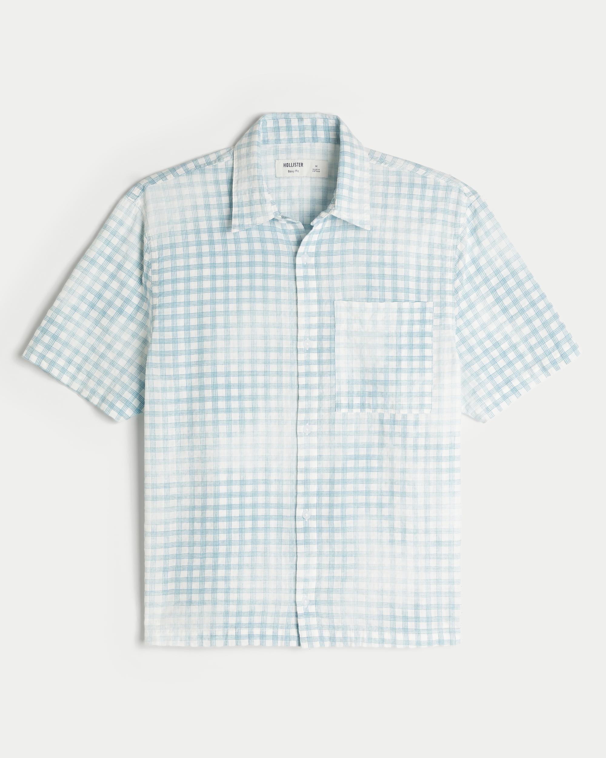 Boxy Short-Sleeve Pocket Shirt Product Image