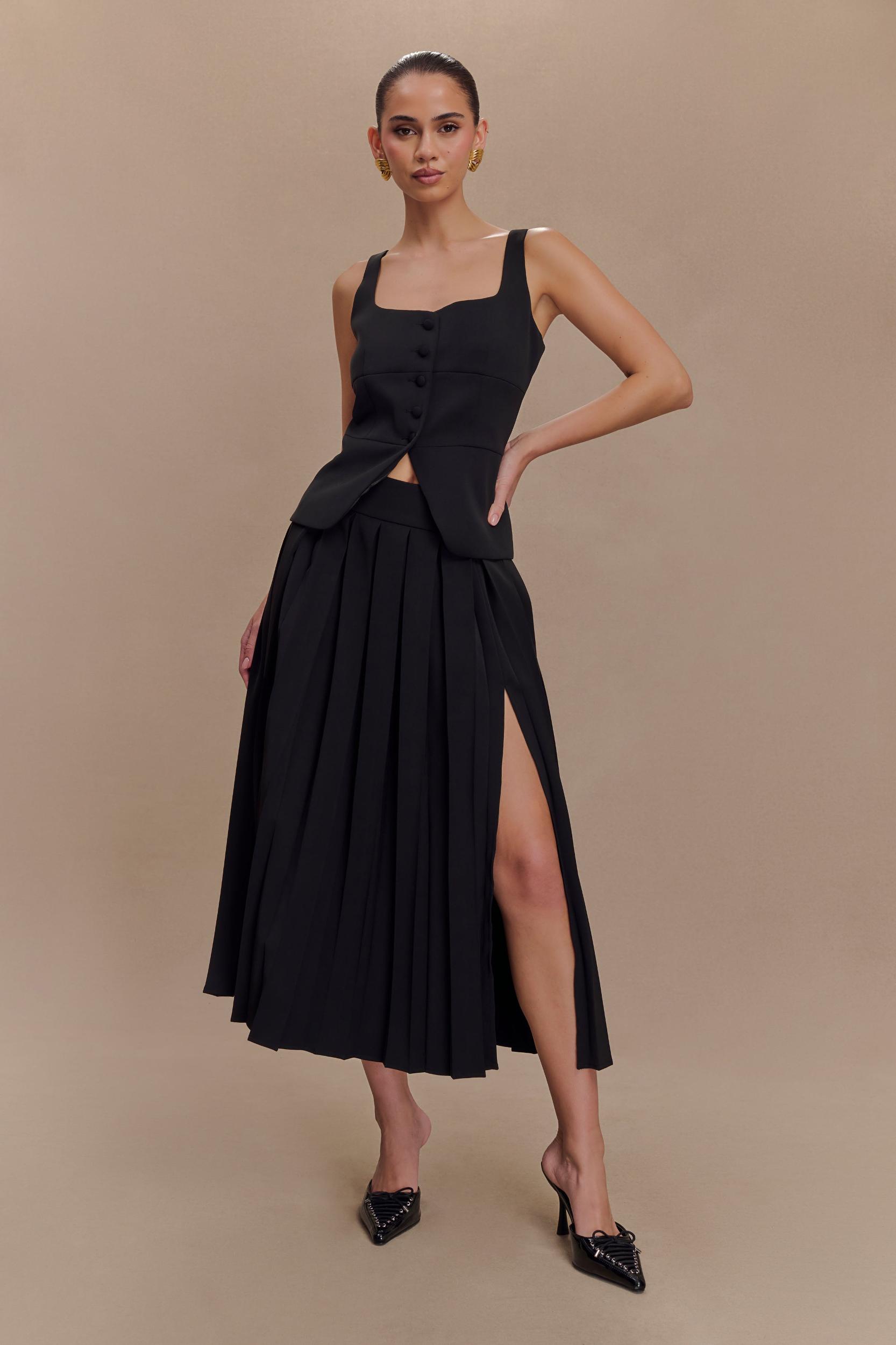 Sunny Suiting Peplum Top - Black Product Image