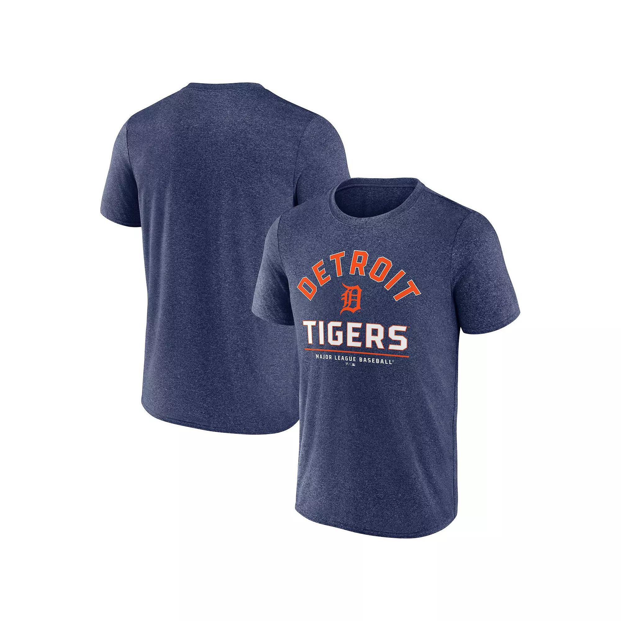 Men's Fanatics Heather Navy Detroit Tigers Front & Center T-Shirt,  Product Image