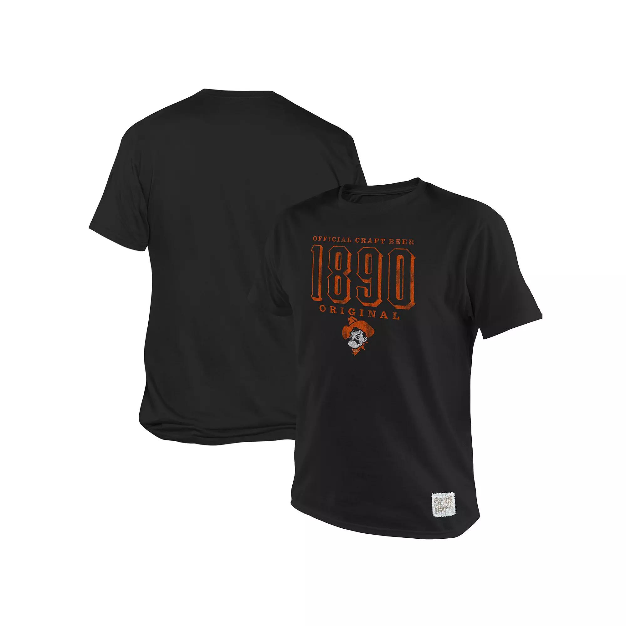 Men's Original Retro Brand Black Oklahoma State Cowboys 1890 Original Logo T-Shirt,  Product Image