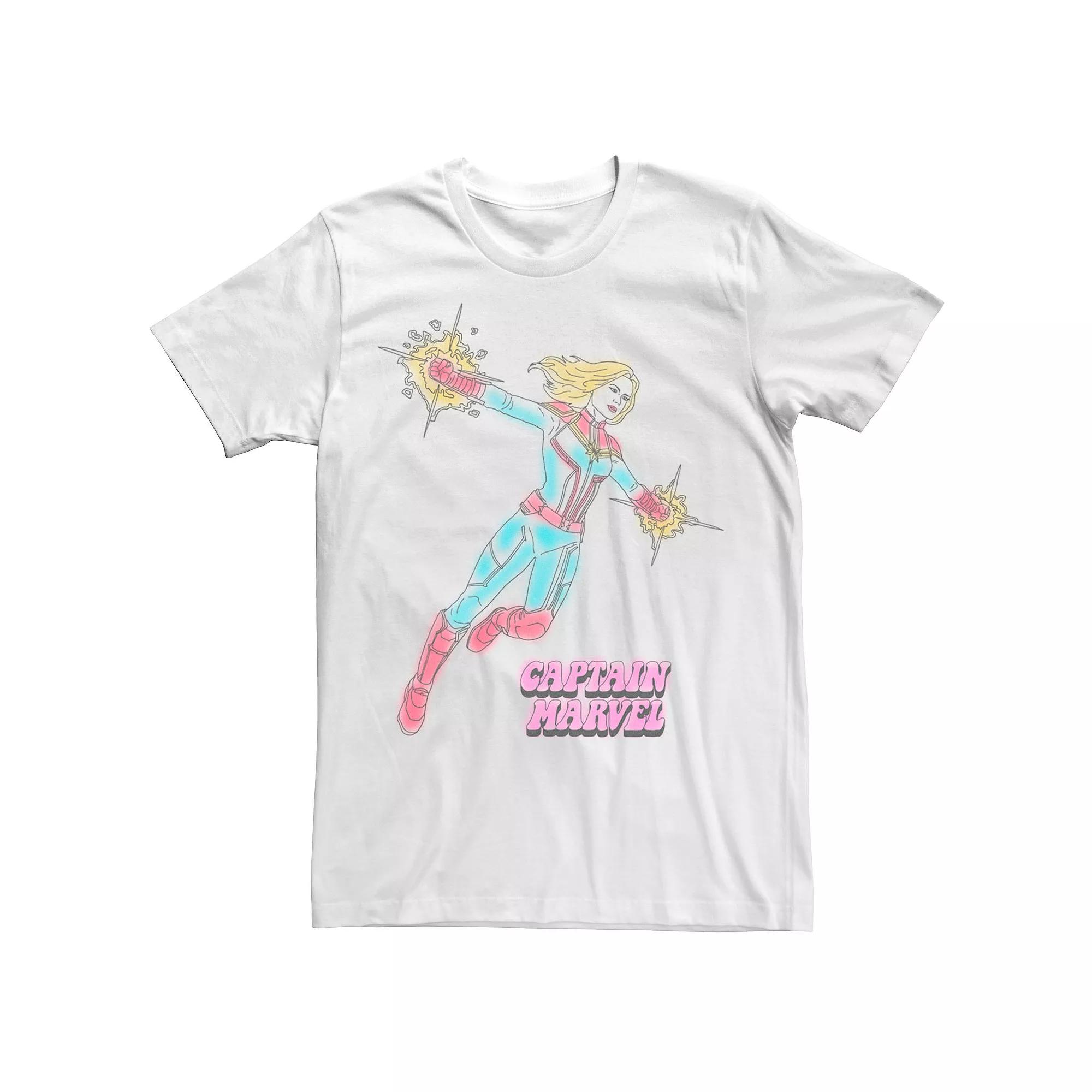 Men's Marvel Captain Marvel Line Art Tee,  Product Image