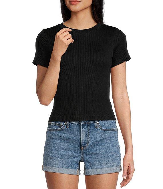 Moa Moa Short Sleeve Crew Neck Pullover T-Shirt Product Image