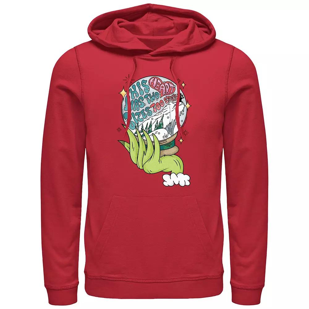 Big & Tall Dr. Seuss Grinch Snowball Graphic Hoodie, Men's, Size: Small, Red Product Image