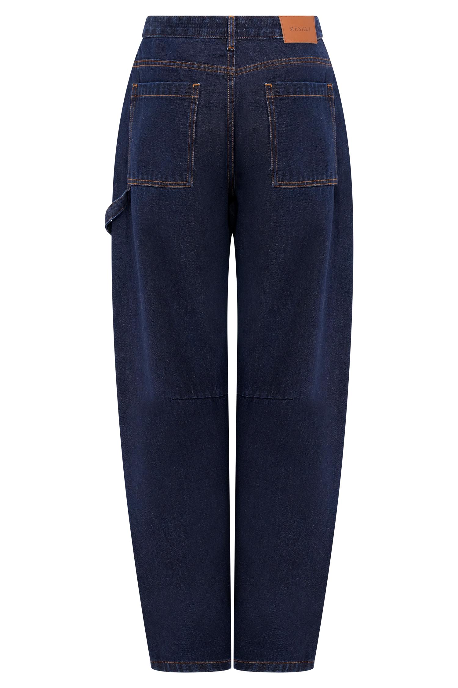 Renata Barrel Denim Jeans - Indigo Blue Product Image