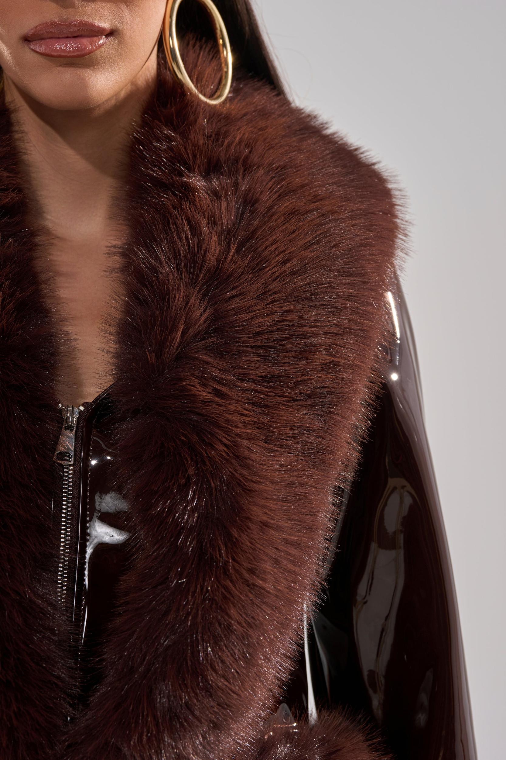 LUNNA FUR TRIM MOTO IN PATENT Product Image