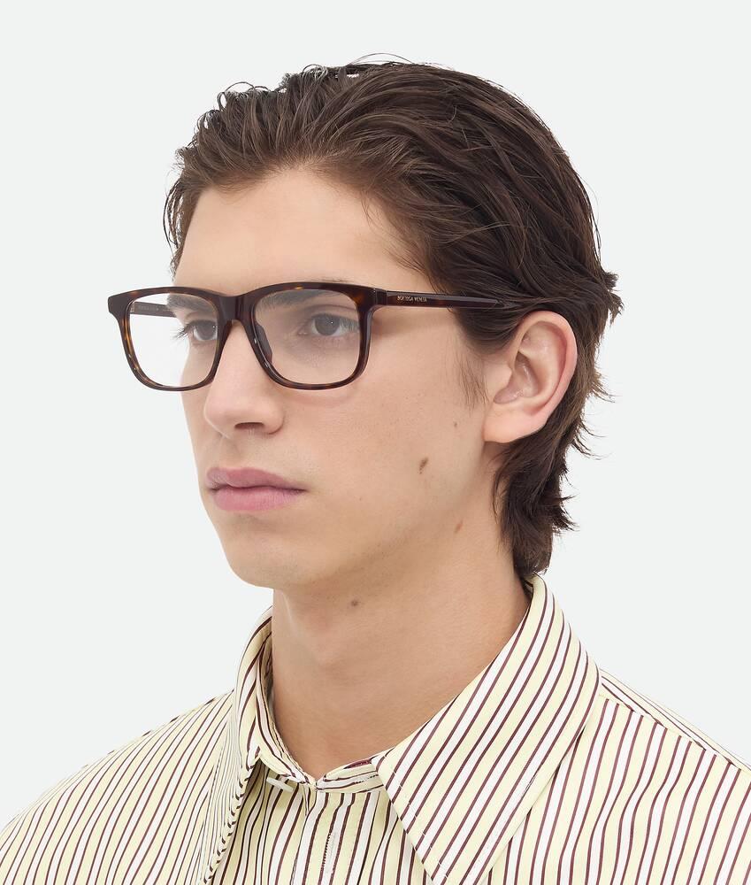 Classic Square Eyeglasses in Havana/transparent Product Image