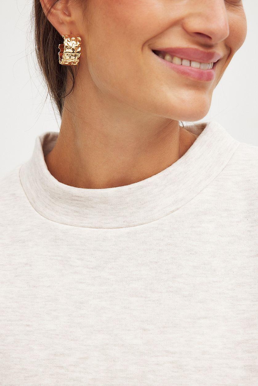 High Neck Detail Sweatshirt Product Image