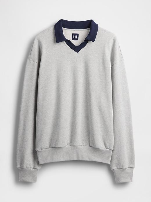 Oversized Polo Sweatshirt Product Image